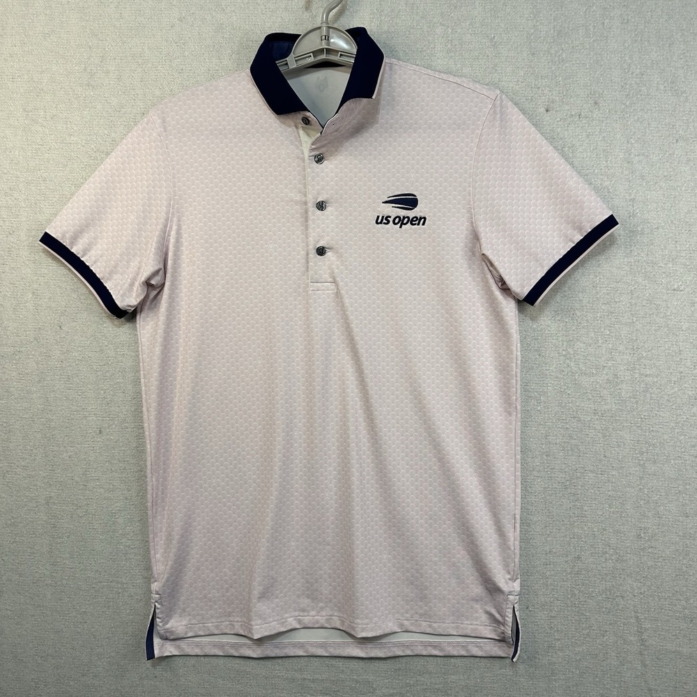Greyson Ponderous Wolf Polo Shirt US‎ Open Golf Men's Small Pink Geometric Shell